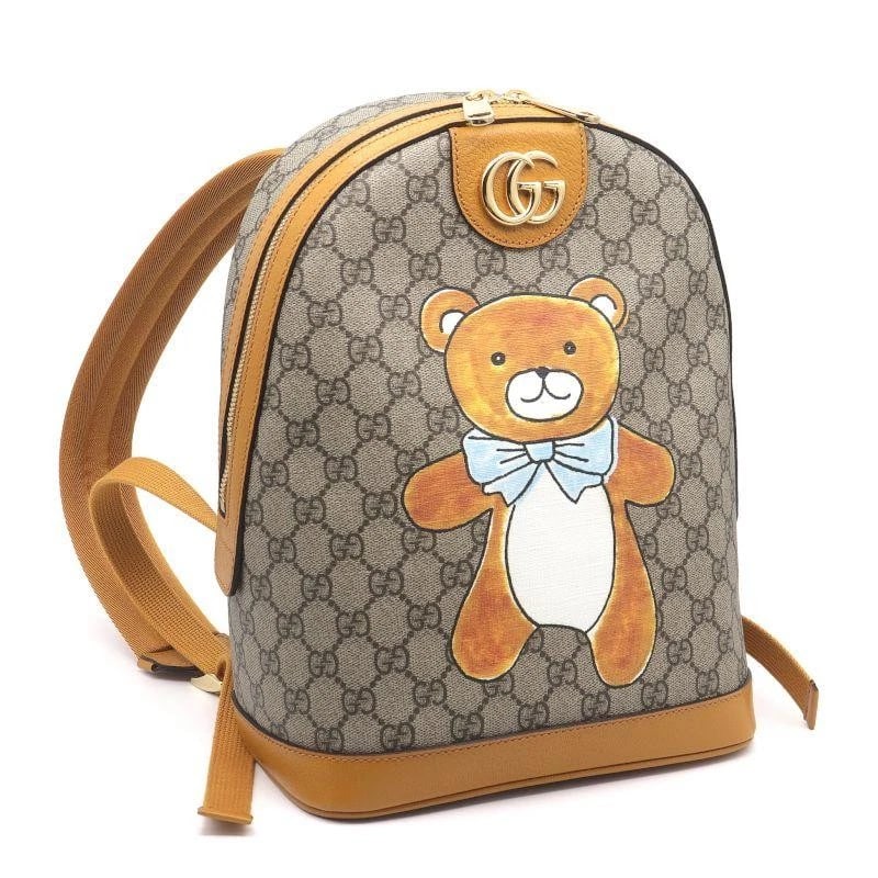 GUCCI BAG: BACKPACK BEIGE GG SUPREME CANVAS: GUCCI Bag: Backpack Beige GG Supreme Canvas Brand: GUCCI Type/Style: Backpack Material: Exterior Material Canvas Color: Exterior Color Beige Size: (approx. W8.7 ? H11.4 ? D4.7 inch) Accessories: N