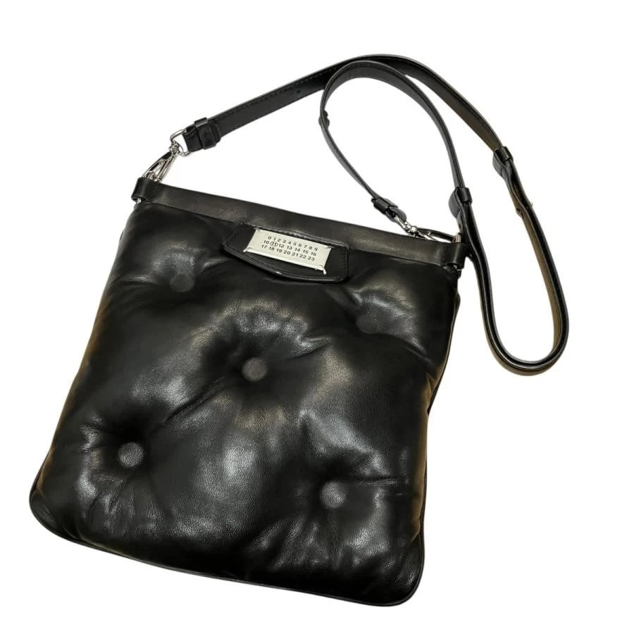 MAISON MARGIELA BAG: SHOULDER BAG BLACK: MAISON MARGIELA Bag: Shoulder Bag Black Brand: Maison Margiela Type/Style: Shoulder Bag Material: Exterior Material Leather Color: Exterior Color Black Size: (approx. W9.1 ? H9.4 inch) Accessories: