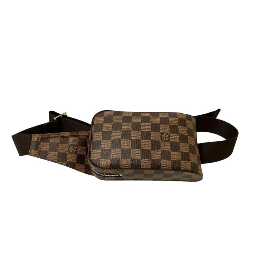 LOUIS VUITTON BAG: GERONIMOS DAMIER BROWN: LOUIS VUITTON Bag: Geronimos Damier Brown Brand: LOUIS VUITTON Type/Style: Crossbody Material: Exterior Material Canvas Color: Exterior Color Brown Size: (approx. W4.7 ? H7.5 ? D1.6 inch)