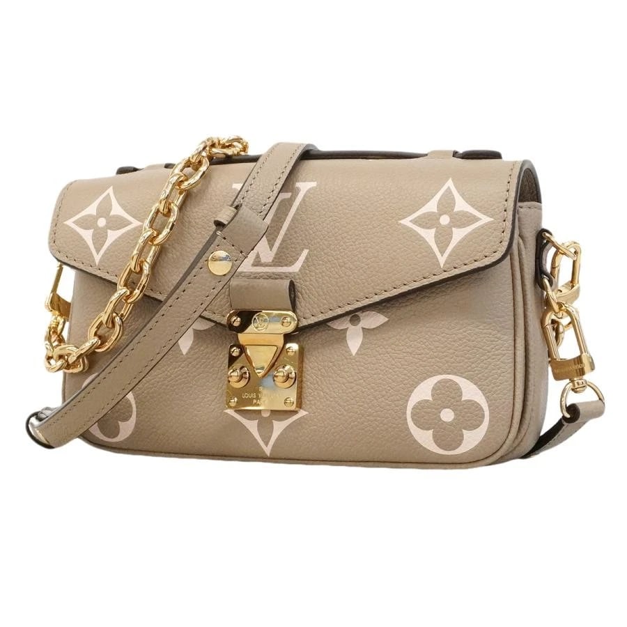 LOUIS VUITTON BAG: POCHETTE METIS EW TOURTERELLE/CREAM: LOUIS VUITTON Bag: Pochette Metis EW Tourterelle/Cream Brand: LOUIS VUITTON Type/Style: Satchel/Top Handle Bag Material: Exterior Material Leather Color: Exterior Color Cement Brown Size: (approx.