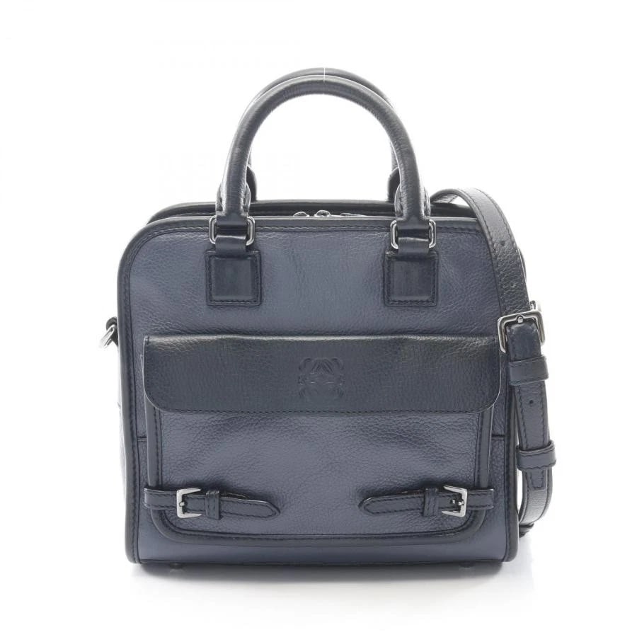 LOEWE BAG: CRUZ SMALL BLUE LEATHER: LOEWE Bag: CRUZ Small Blue Leather Brand: LOEWE Type/Style: Satchel/Top Handle Bag Material: Exterior Material Leather Color: Exterior Color Blue Size: (approx. W8.1 ? H7.1 ? D3.1 inch) Accessorie