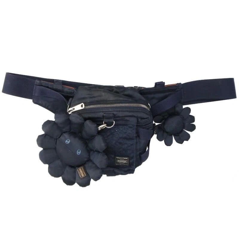 PORTER BAG: FLOWER CUSHION WAIST BAG BLACK (1 of 2)