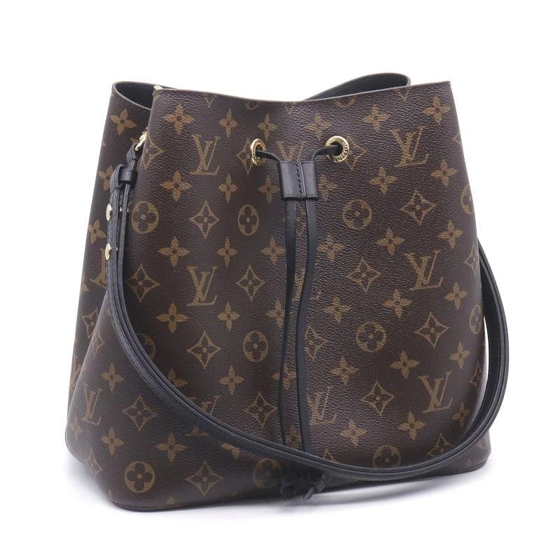 LOUIS VUITTON BAG: NEO NOE BLACK: LOUIS VUITTON Bag: Neo Noe Black Brand: LOUIS VUITTON Type/Style: Bucket & Drawstring Bag Material: Exterior Material Canvas Color: Exterior Color Black Size: (approx. W10.6 ? H9.8 ? D6.3 inch),