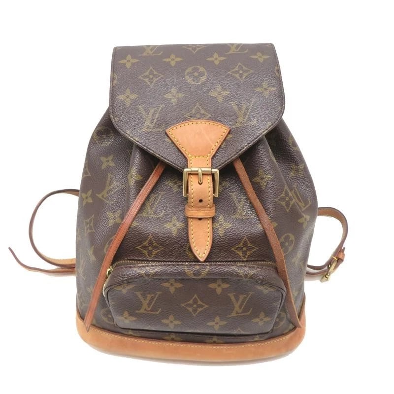LOUIS VUITTON BAG: MONTSOURIS BROWN: LOUIS VUITTON Bag: Montsouris Brown Brand: LOUIS VUITTON Type/Style: Backpack Material: Exterior Material Canvas Color: Exterior Color Brown Size: (approx. W9.4 ? H13.4 ? D4.7 inch) Accessories: N
