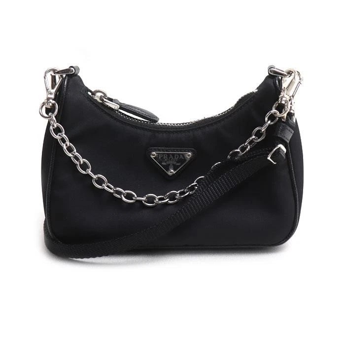 PRADA BAG: MICRO TESSUTO 2WAY SHOULDER: PRADA Bag: Micro Tessuto 2Way Shoulder Brand: PRADA Type/Style: Shoulder Bag Material: Exterior Material Nylon Color: Exterior Color Black Size: (approx. W5.9 ? H2.8 ? D1.8 inch) Accessories: None