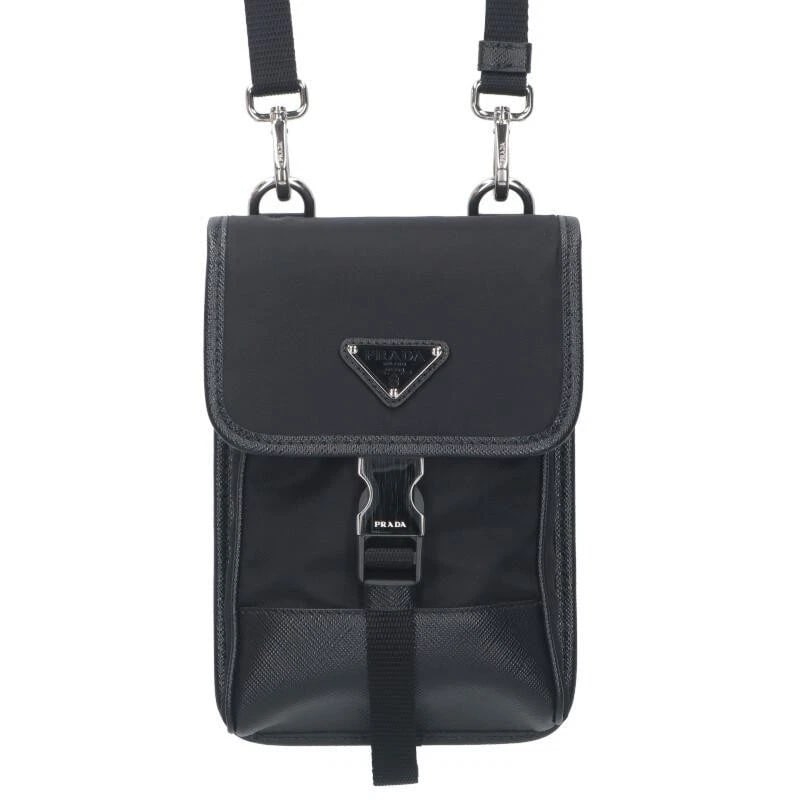 PRADA BAG: RE-NYLON BLACK: PRADA Bag: RE-NYLON Black Brand: PRADA Type/Style: Crossbody Material: Exterior Material Nylon Color: Exterior Color Black Size: (approx. W4.5 ? H6.9 ? D0.8 inch) Accessories: None Accesso
