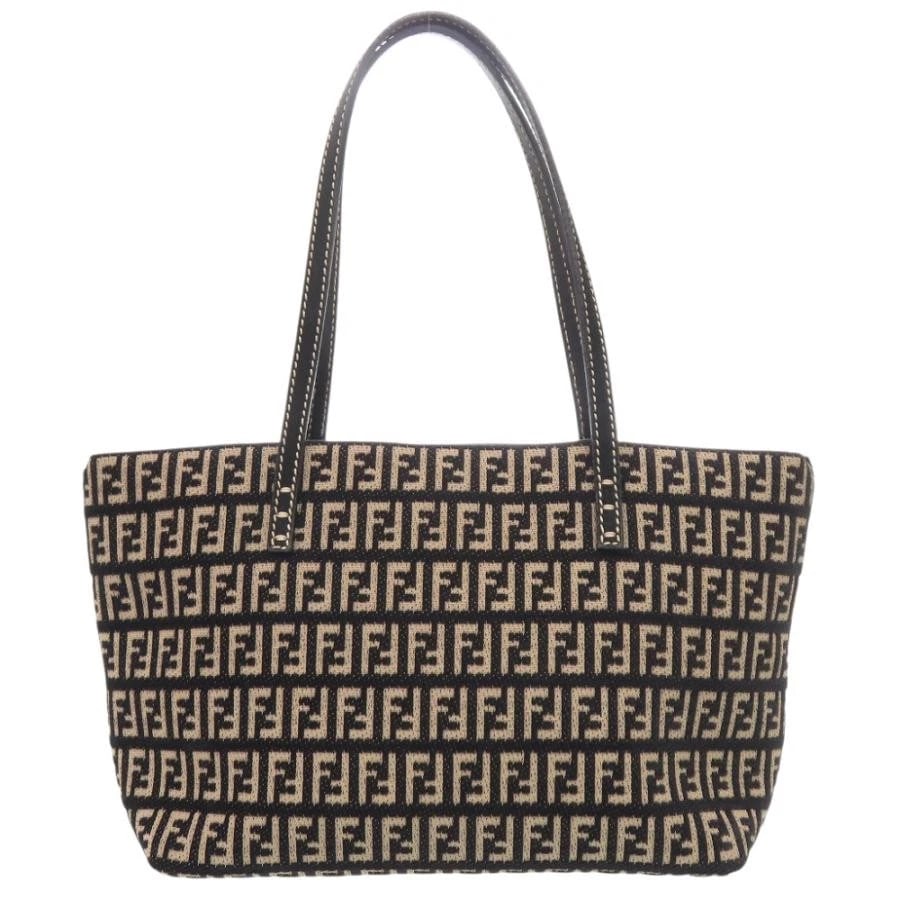 FENDI BAG: ZUCCHINO BLACK: FENDI Bag: Zucchino Black Brand: FENDI Type/Style: Shoulder Bag Material: Exterior Material Canvas Color: Exterior Color Black Size: (approx. W12.2 ? H6.7 ? D3.9 inch) Accessories: None Accessories