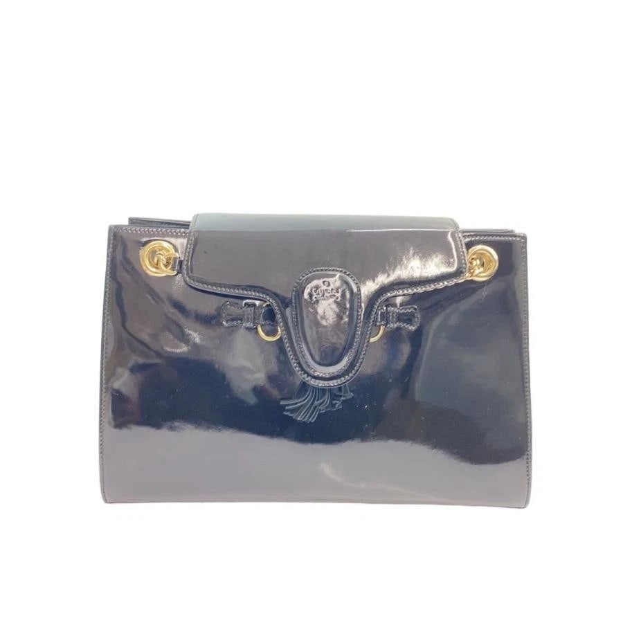 GUCCI BAG: EMILY LARGE SHOULDER BLACK: GUCCI Bag: Emily Large Shoulder Black Brand: GUCCI Type/Style: Shoulder Bag Material: Exterior Material Leather Color: Exterior Color Black Size: (approx. W14.0 ? H9.4 ? D3.5 inch) Accessories: None