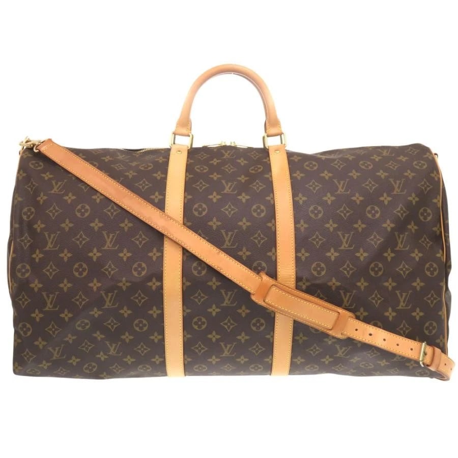 LOUIS VUITTON BAG: KEEPALL BANDOULIERE 60BROWN: LOUIS VUITTON Bag: Keepall Bandouliere 60Brown Brand: LOUIS VUITTON Type/Style: Duffle Material: Exterior Material Canvas Color: Exterior Color Brown Size: (approx. W23.6 ? H12.6 ? D9.8 inch)