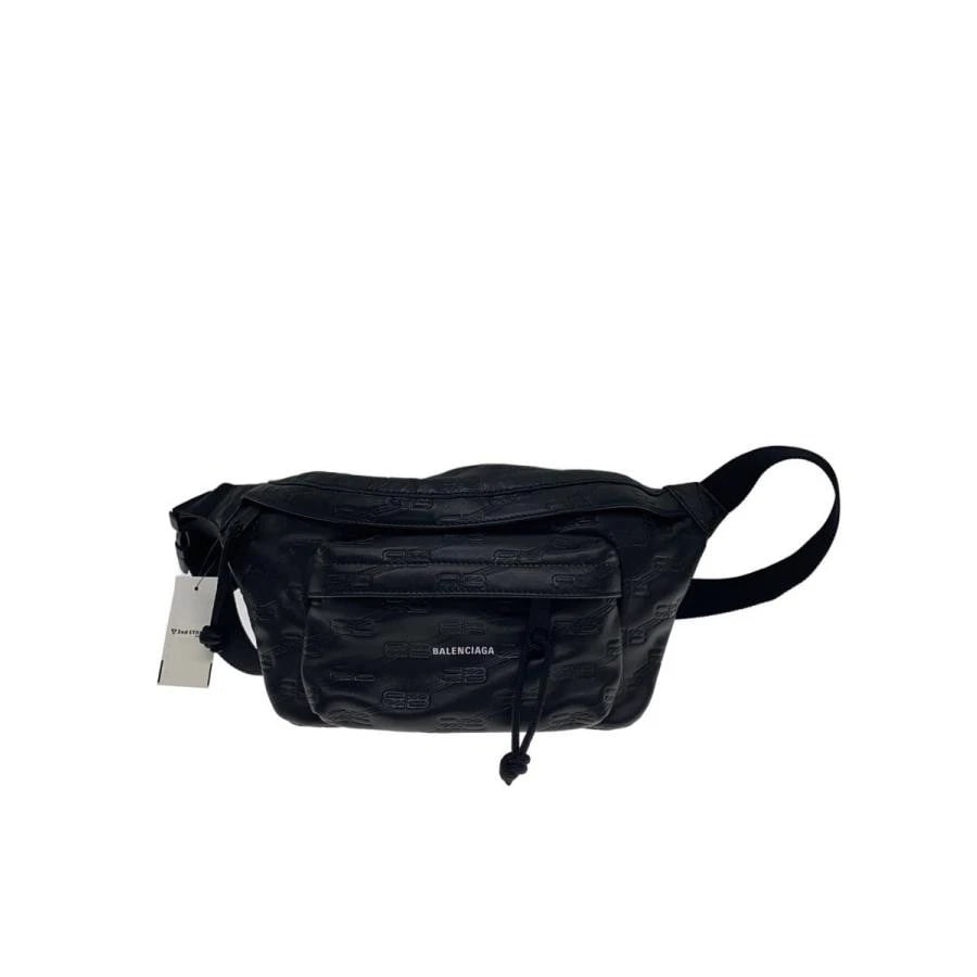 BALENCIAGA BAG: WAIST BAG BLACK: BALENCIAGA Bag: Waist Bag Black Brand: BALENCIAGA Type/Style: Belt Bag & Fanny Pack Material: Exterior Material Leather Color: Exterior Color Black Size: (approx. W12.6 ? H6.7 ? D0.4 inch) Accesso