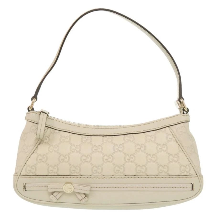 GUCCI BAG: GUCCI SHIMA WHITE: GUCCI Bag: Gucci Shima White Brand: GUCCI Type/Style: Shoulder Bag Material: Exterior Material Leather Color: Exterior Color White Size: (approx. W11.0 ? H5.1 ? D3.1 inch) Accessories: None