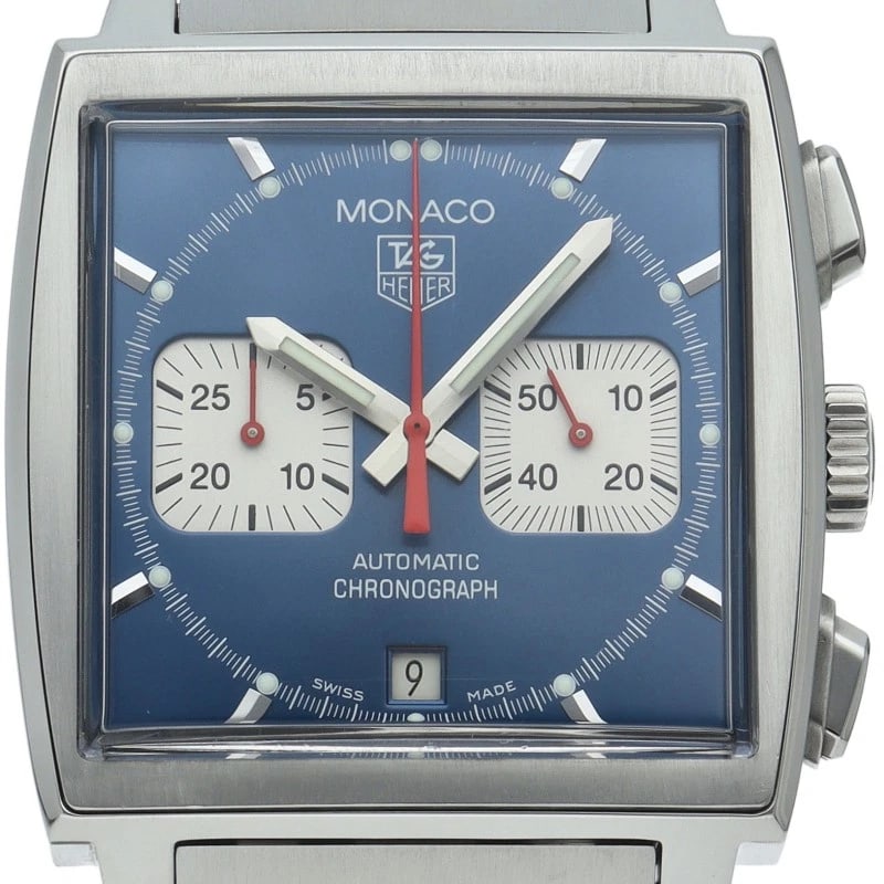 TAG HEUER MONACO CHRONOGRAPH STEVE MCQUEEN STAINLESS STEEL WATCH: TAG HEUER Monaco Chronograph Steve McQueen Stainless Steel Watch Brand: TAG HEUER Type/Style: Wristwatch Material: Band Material Stainless steel, Case Material Stainless steel Color: Dial Color none S