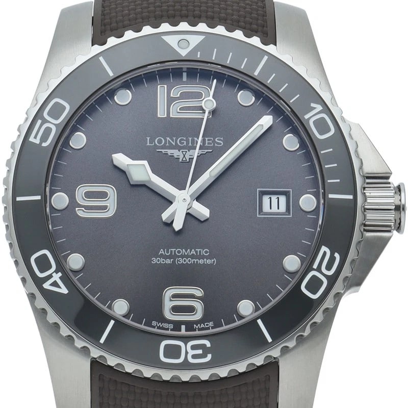 LONGINES HYDROCONQUEST AUTOMATIC STAINLESS STEEL WATCH: LONGINES HydroConquest Automatic Stainless Steel Watch Brand: LONGINES Type/Style: Wristwatch Material: Band Material rubber, Case Material Stainless steel Color: Dial Color gray Size: Case Diameter(H