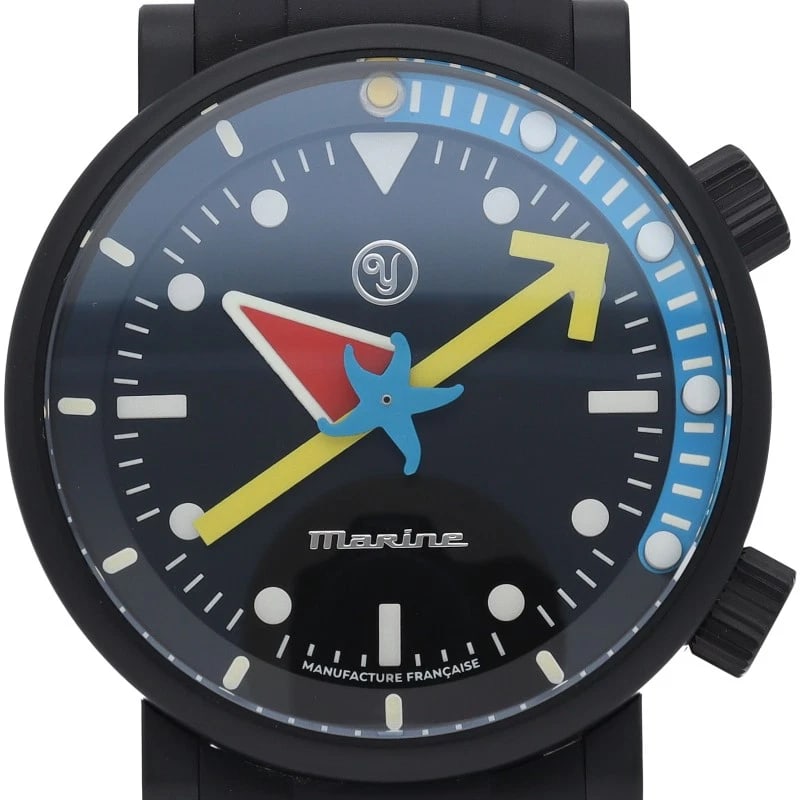 YEMA YEMA X ALAIN SILBERSTEIN WATCH: YEMA Yema x Alain Silberstein Watch Brand: YEMA Type/Style: Wristwatch Material: Band Material rubber, Case Material titanium Color: Dial Color black Size: Case Diameter(H):About 1.6 inch Case