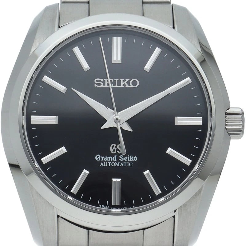 SEIKO GRAND SEIKO AUTOMATIC STAINLESS STEEL WATCH: SEIKO grand seiko automatic Stainless Steel Watch Brand: SEIKO Type/Style: Wristwatch Material: Band Material Stainless steel, Case Material Stainless steel Color: Dial Color black Size: Case Diameter