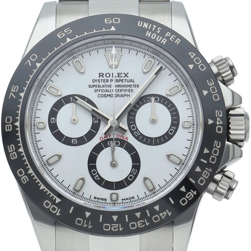 ROLEX COSMOGRAPH DAYTONA WATCH STAINLESS STEEL / CERAMIC WATCH: ROLEx Cosmograph Daytona Watch Stainless Steel / ceramic Watch Brand: ROLEx Type/Style: Wristwatch Material: Band Material Stainless steel, Case Material Stainless steel Color: Dial Color white Size: 
