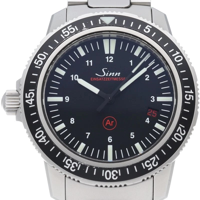 SINN DIVER'S WATCH STAINLESS STEEL BLACK WATCH: Sinn Diver's Watch Stainless Steel black Watch Brand: Sinn Type/Style: Wristwatch Material: Band Material Stainless steel, Case Material Stainless steel Color: Dial Color black Size: Case
