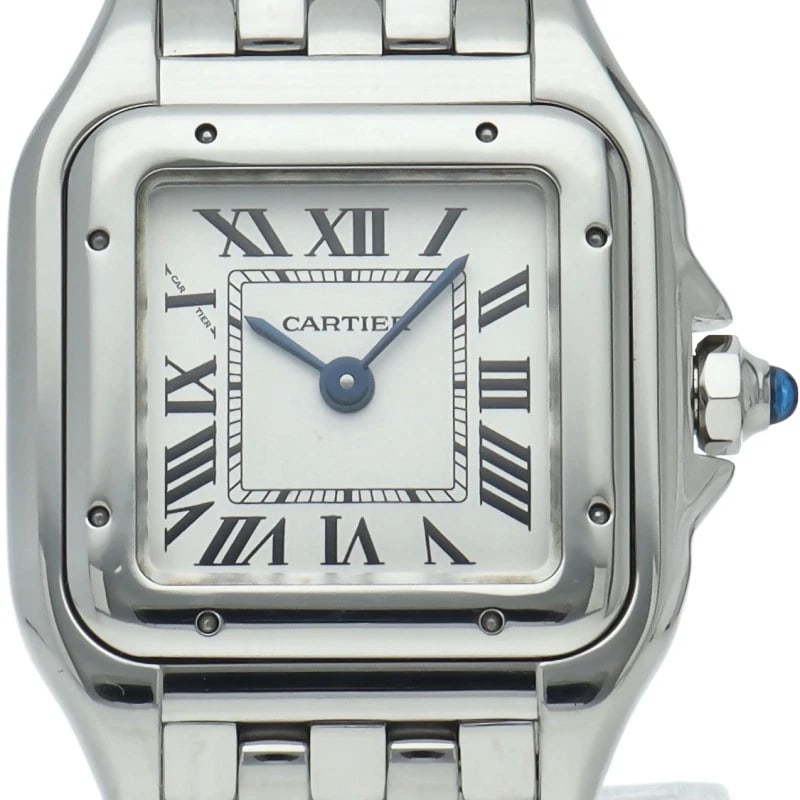CARTIER PANTHERE DE CARTIER WATCH SM STAINLESS STEEL WATCH: CARTIER PANTHERE de Cartier watch SM Stainless Steel Watch Brand: CARTIER Type/Style: Wristwatch Material: Band Material Stainless steel, Case Material Stainless steel Color: Dial Color white Size: