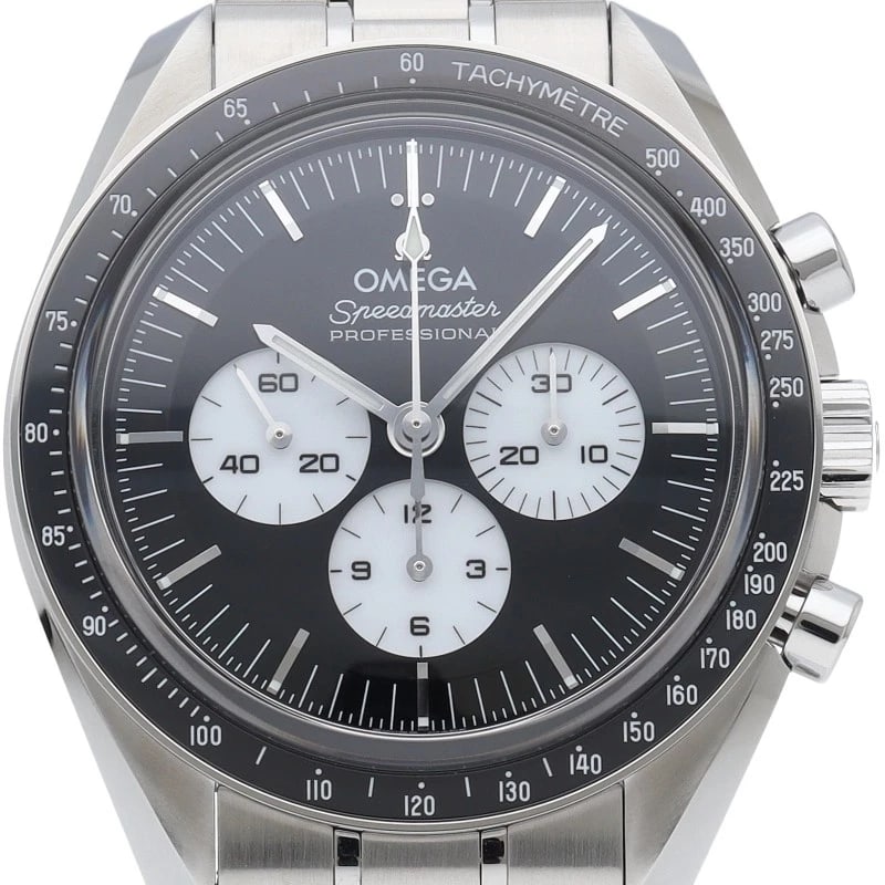 OMEGA SPEEDMASTER MOONWATCH PROFESSIONAL CHRONOGRAPH WATCH: OMEGA Speedmaster Moonwatch Professional Chronograph Watch Brand: OMEGA Type/Style: Wristwatch Material: Band Material Stainless steel, Case Material Stainless steel Color: Dial Color black Size: Case