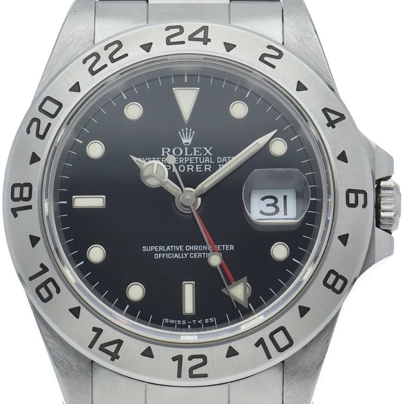 ROLEX EXPLORER TRITIUM SINGLE BUCKLE STAINLESS STEEL WATCH: ROLEx Explorer Tritium Single Buckle Stainless Steel Watch Brand: ROLEx Type/Style: Wristwatch Material: Band Material Stainless steel, Case Material Stainless steel Color: Dial Color black Size: Case