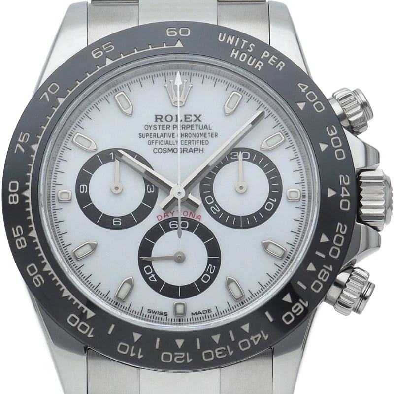ROLEX COSMOGRAPH DAYTONA WATCH STAINLESS STEEL / CERAMIC WATCH: ROLEx Cosmograph Daytona Watch Stainless Steel / ceramic Watch Brand: ROLEx Type/Style: Wristwatch Material: Band Material Stainless steel, Case Material Stainless steel Color: Dial Color white Size: 