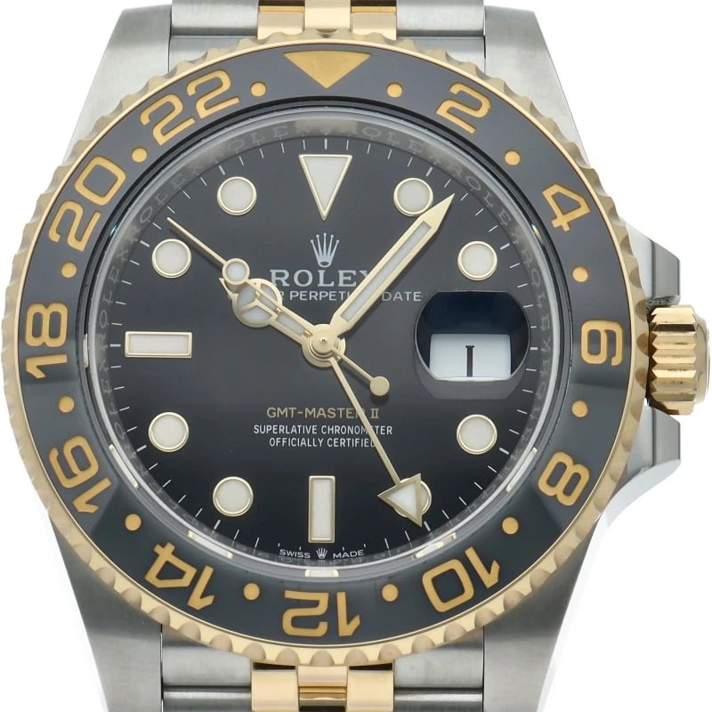 ROLEX GMT-MASTER II WATCH JUBILEE K18YG/STAINLESS STEEL WATCH: ROLEx GMT-Master II Watch Jubilee K18YG/Stainless Steel Watch Brand: ROLEx Type/Style: Wristwatch Material: Band Material Gold / steel, Case Material Gold / steel Color: Dial Color black Size: Case Di