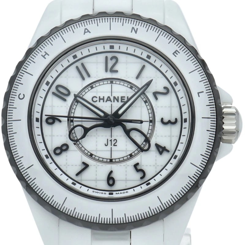 CHANEL J12 WATCH COUTURE O'CLOCK CERAMIC WHITE WATCH (1 of 3)