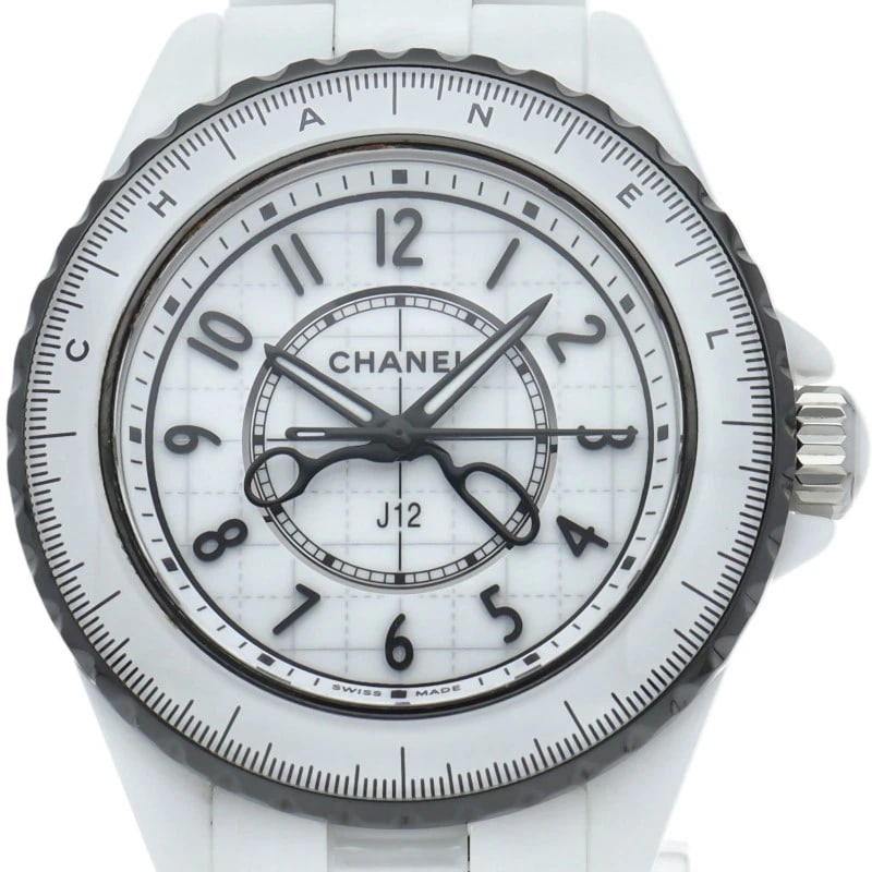 CHANEL J12 WATCH COUTURE O'CLOCK CERAMIC WHITE WATCH (1 of 3)