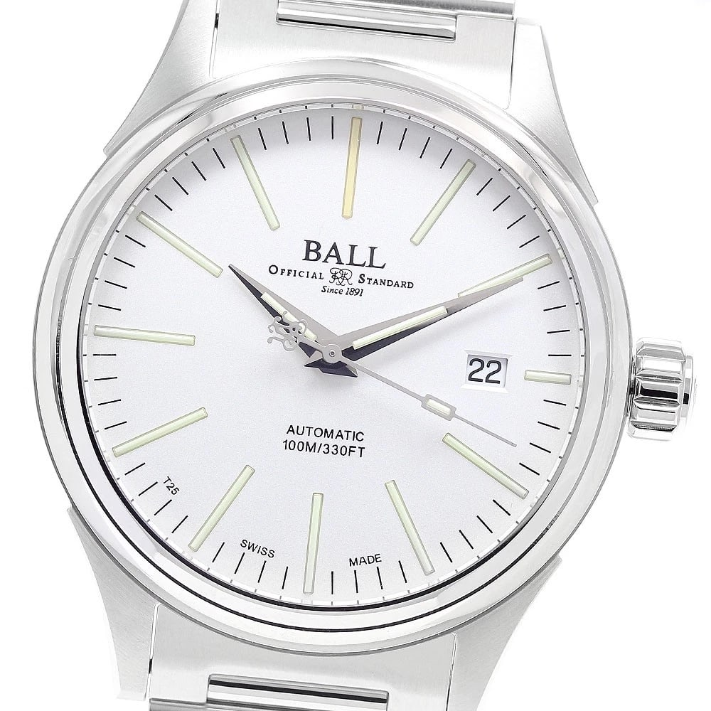 BALLWATCH FIREMAN ENTERPRISE DATE AUTOMATIC WATCH: BALLWATCH Fireman Enterprise Date Automatic Watch Brand: BALLWATCH Type/Style: Wristwatch Material: Band Material Stainless Steel, Case Material Stainless Steel Color: Dial Color Silver Band Color