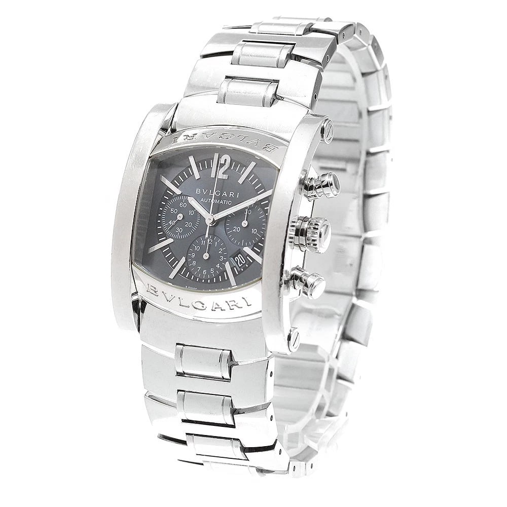 BVLGARI ASSIOMA CHRONOGRAPH DATE NAVY AUTOMATIC WATCH: BVLGARI Assioma Chronograph Date Navy Automatic Watch Brand: BVLGARI Type/Style: Wristwatch Material: Band Material Stainless Steel, Case Material Stainless Steel Color: Dial Color Navy Band Color