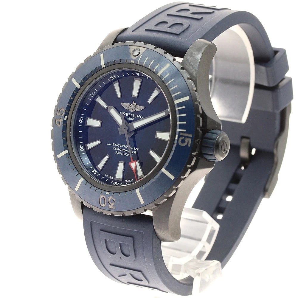 BREITLING SUPER OCEAN AUTOMATIC NAVY AUTOMATIC WATCH - 2