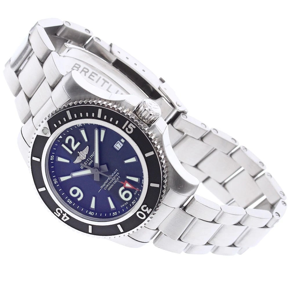 BREITLING SUPER OCEAN DATE BLACK AUTOMATIC WATCH - 2