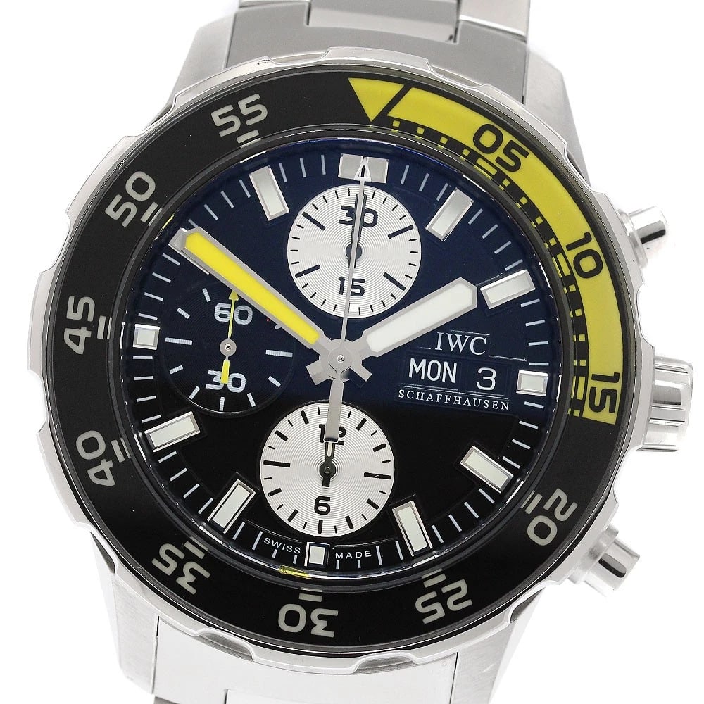 IWC SCHAFFHAUSEN AQUA TIMER CHRONOGRAPH AUTOMATIC WATCH: IWC SCHAFFHAUSEN Aqua timer Chronograph Automatic Watch Brand: IWC SCHAFFHAUSEN Type/Style: Wristwatch Material: Band Material Stainless Steel, Case Material Stainless Steel Color: Case Color Silver