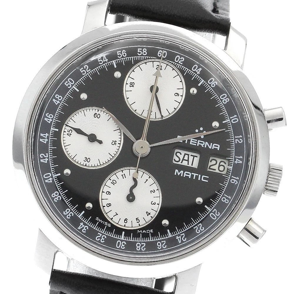 ETERNA ETERNA MATIK DATE BLACK AUTOMATIC WATCH (1 of 2)