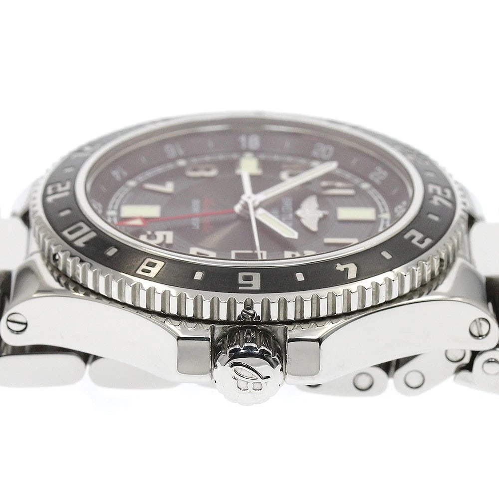 BREITLING SUPER OCEAN DATE BLACK AUTOMATIC WATCH - 4