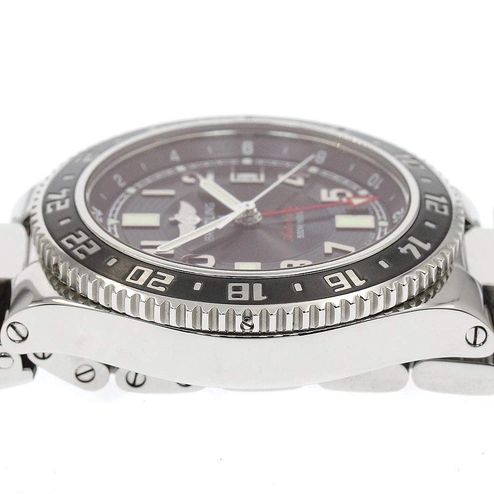 BREITLING SUPER OCEAN DATE BLACK AUTOMATIC WATCH - 5