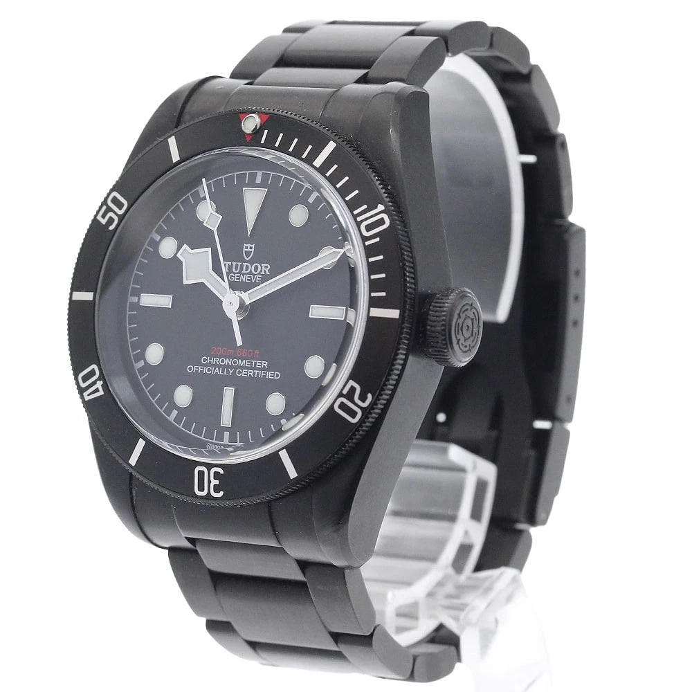TUDOR HERITAGE BLACK AUTOMATIC WATCH - 2