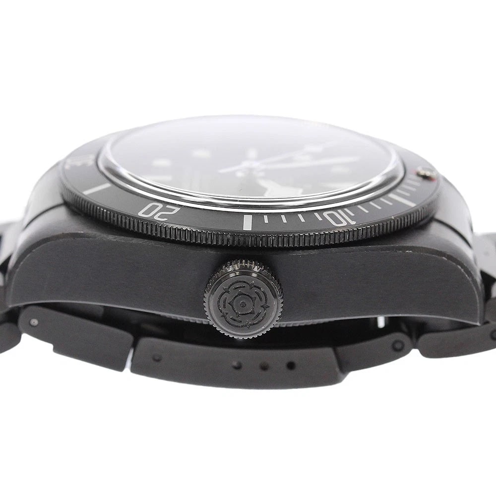 TUDOR HERITAGE BLACK AUTOMATIC WATCH - 4