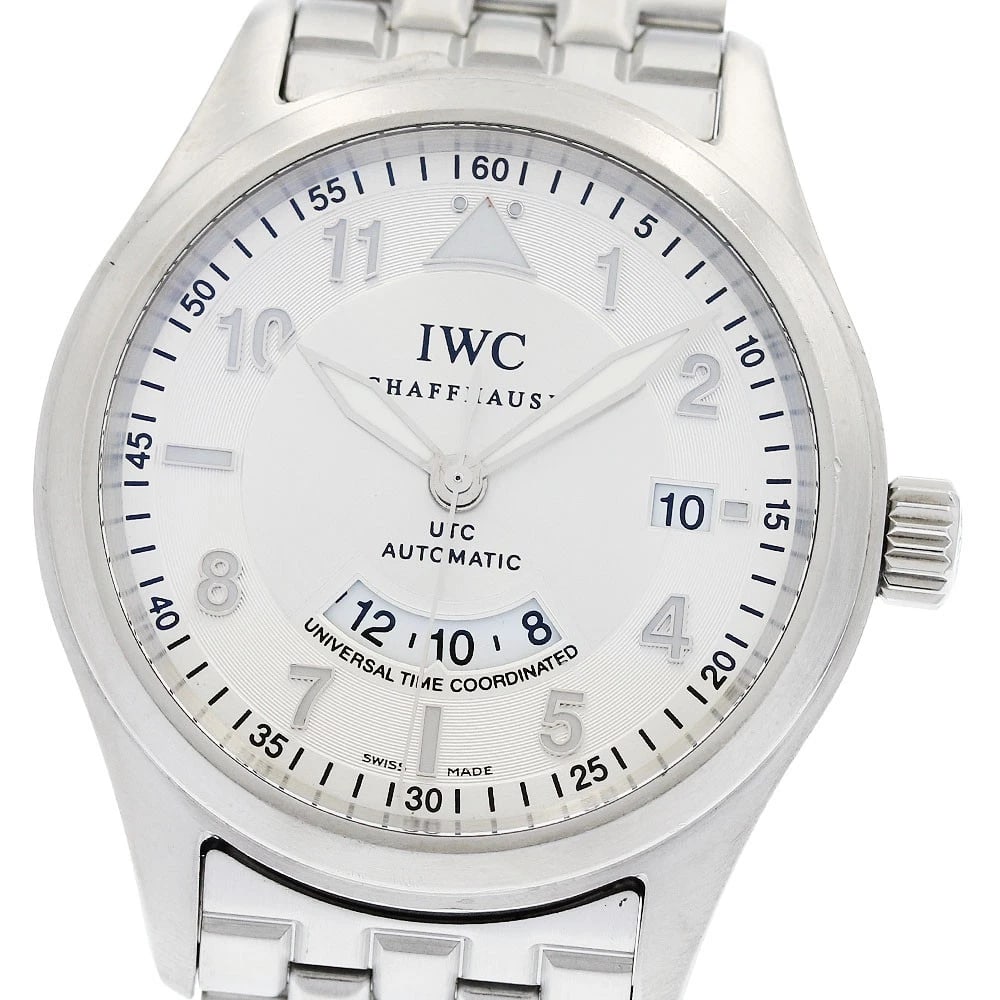 IWC SCHAFFHAUSEN AUTOMATIC WATCH: IWC SCHAFFHAUSEN Automatic Watch Brand: IWC SCHAFFHAUSEN Type/Style: Wristwatch Material: Band Material Stainless Steel, Case Material Stainless Steel Color: Dial Color Silver Band Color Silver Case