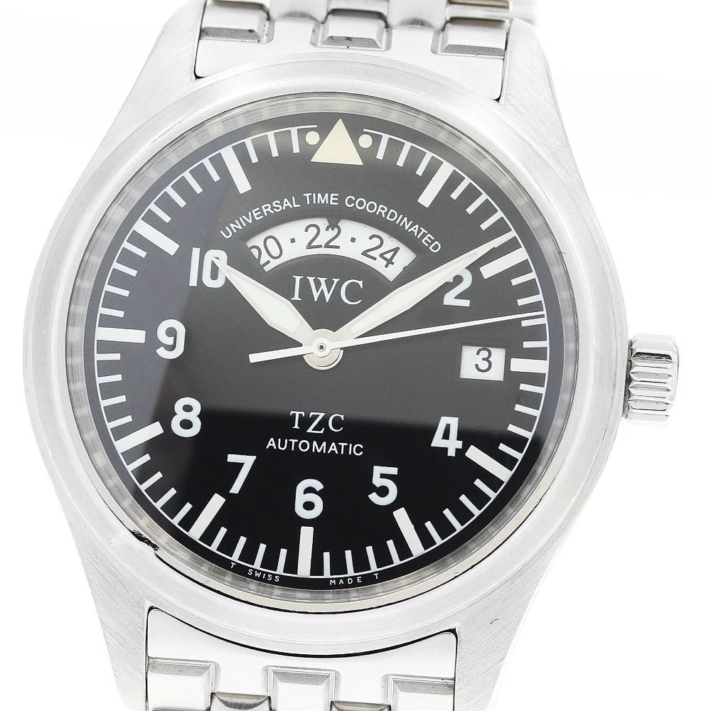 IWC SCHAFFHAUSEN PILOT WATCH AUTOMATIC WATCH: IWC SCHAFFHAUSEN Pilot Watch Automatic Watch Brand: IWC SCHAFFHAUSEN Type/Style: Wristwatch Material: Band Material Stainless Steel, Case Material Stainless Steel Color: Dial Color black Band Color