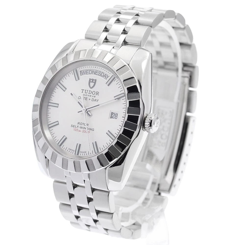 TUDOR CLASSIC DATE SILVER AUTOMATIC WATCH: TUDOR Classic Date Silver Automatic Watch Brand: TUDOR Type/Style: Wristwatch Material: Band Material Stainless Steel, Case Material Stainless Steel Color: Case Color Silver Band Color Silver Dial