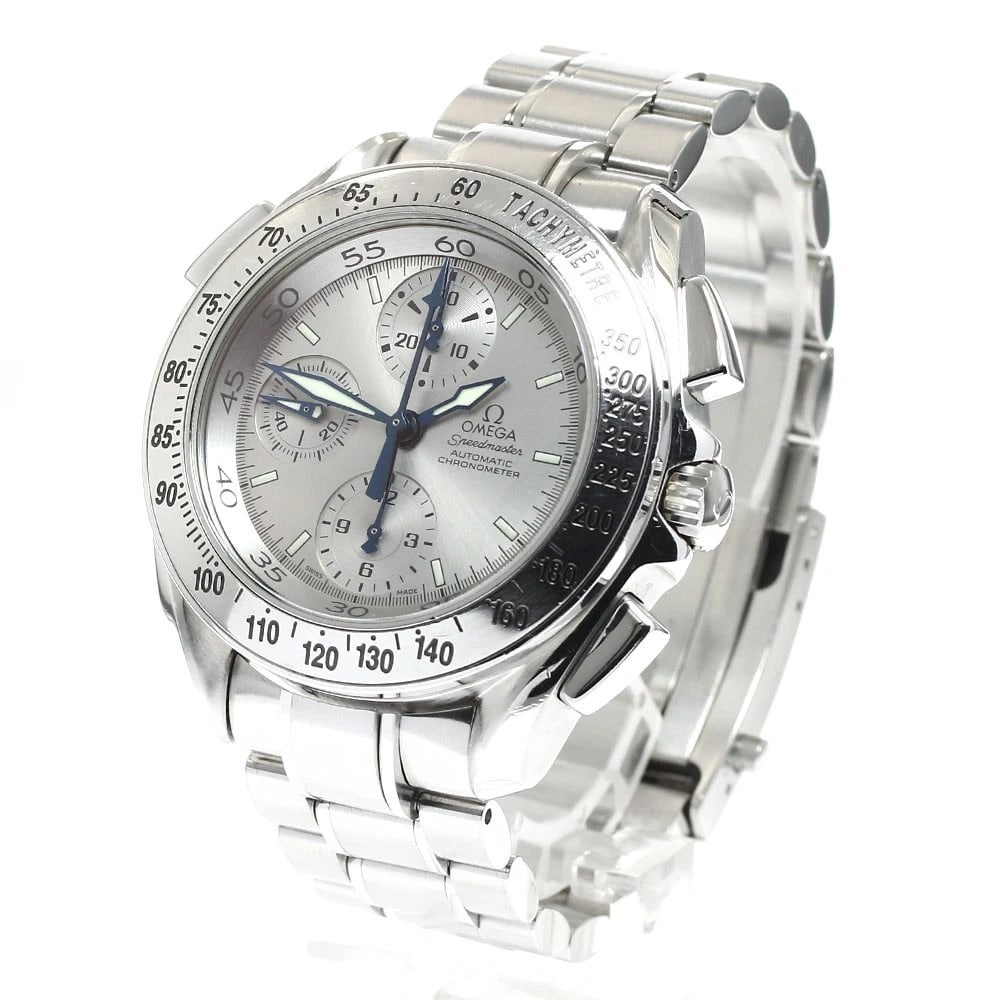 OMEGA SPEEDMASTER CHRONOGRAPH AUTOMATIC WATCH: OMEGA Speedmaster Chronograph Automatic Watch Brand: OMEGA Type/Style: Wristwatch Material: Band Material Stainless Steel, Case Material Stainless Steel Color: Dial Color Silver Band Color Silver