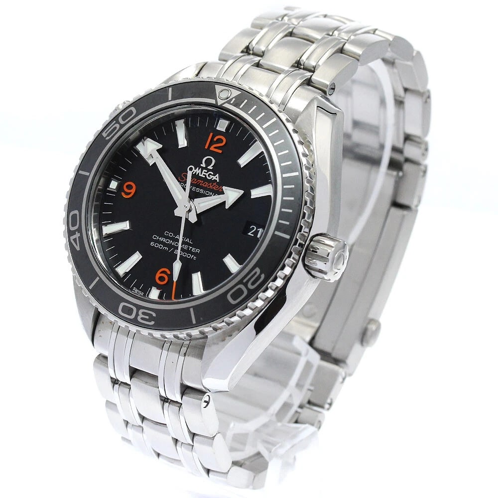 OMEGA SEAMASTER PLANET OCEAN DATE AUTOMATIC WATCH: OMEGA Seamaster Planet Ocean Date Automatic Watch Brand: OMEGA Type/Style: Wristwatch Material: Band Material Stainless Steel, Case Material Stainless Steel Color: Dial Color black Band Color Silver