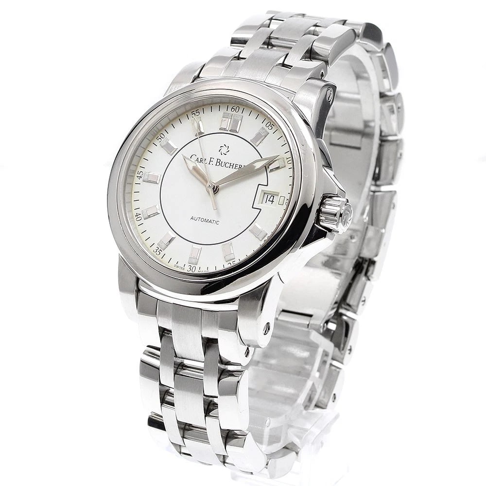 CARL F.BUCHERER DATE WHITE AUTOMATIC WATCH - 2