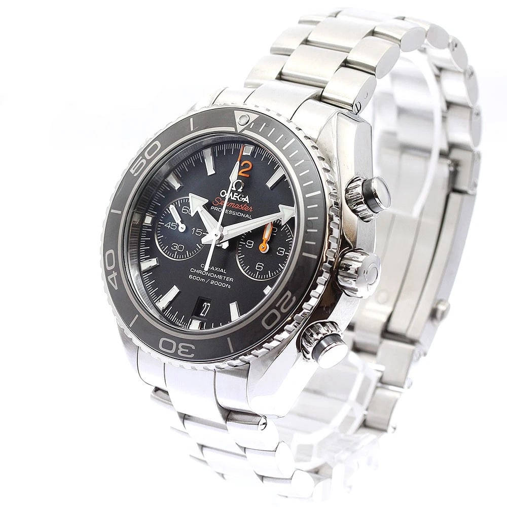 OMEGA SEAMASTER PLANET OCEAN AUTOMATIC WATCH: OMEGA Seamaster Planet Ocean Automatic Watch Brand: OMEGA Type/Style: Wristwatch Material: Band Material Stainless Steel, Case Material Stainless Steel Color: Dial Color black Band Color Silver Case