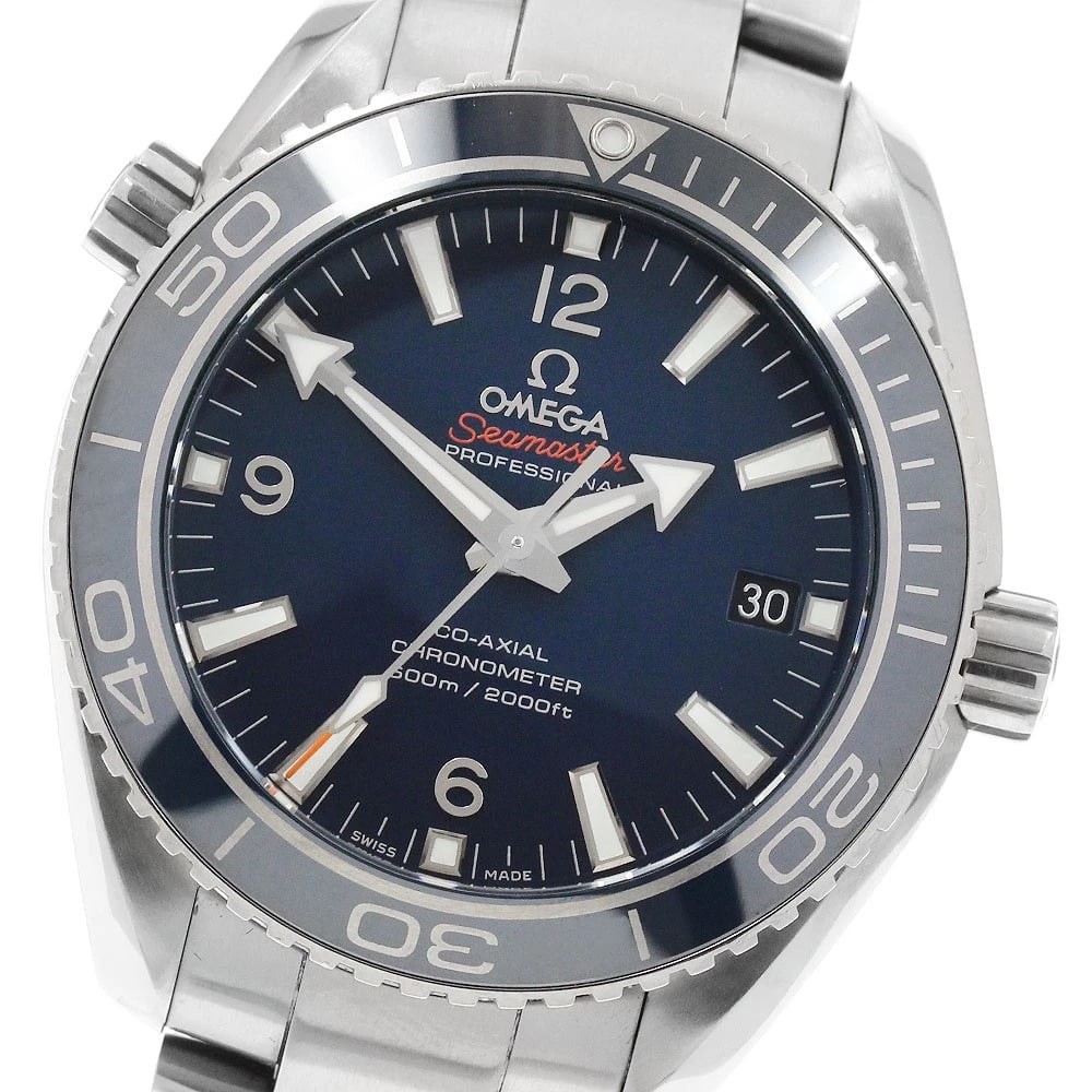 OMEGA SEAMASTER PLANET OCEAN AUTOMATIC WATCH: OMEGA Seamaster Planet Ocean Automatic Watch Brand: OMEGA Type/Style: Wristwatch Material: Band Material titanium, Case Material titanium Color: Case Color Silver Band Color Silver Dial Color Navy