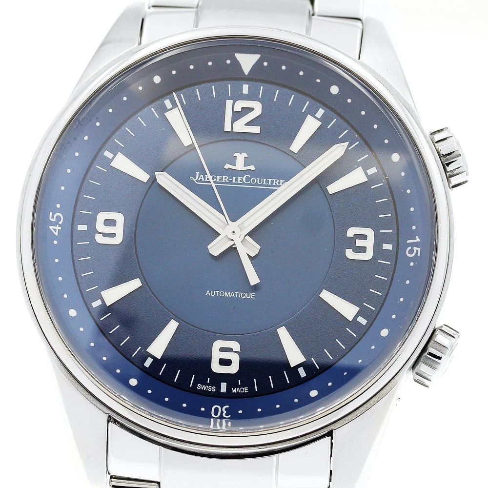 JAEGER-LECOULTRE AUTOMATIC WATCH: JAEGER-LECOULTRE Automatic Watch Brand: JAEGER-LECOULTRE Type/Style: Wristwatch Material: Band Material Stainless Steel, Case Material Stainless Steel Color: Dial Color blue Band Color Silver Case
