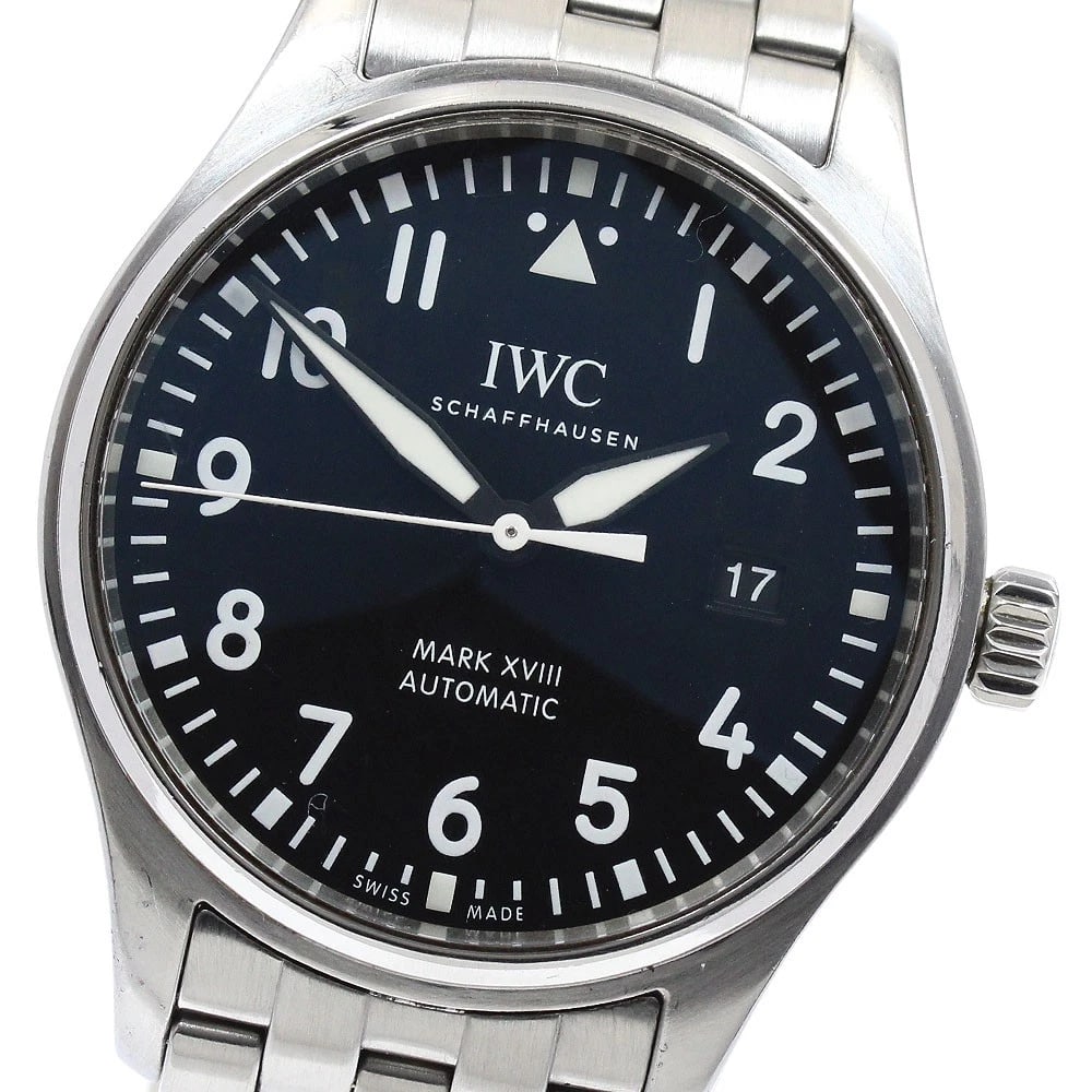 IWC SCHAFFHAUSEN PILOT WATCH AUTOMATIC WATCH: IWC SCHAFFHAUSEN Pilot watch Automatic Watch Brand: IWC SCHAFFHAUSEN Type/Style: Wristwatch Material: Band Material Stainless Steel, Case Material Stainless Steel Color: Case Color Silver Band Color