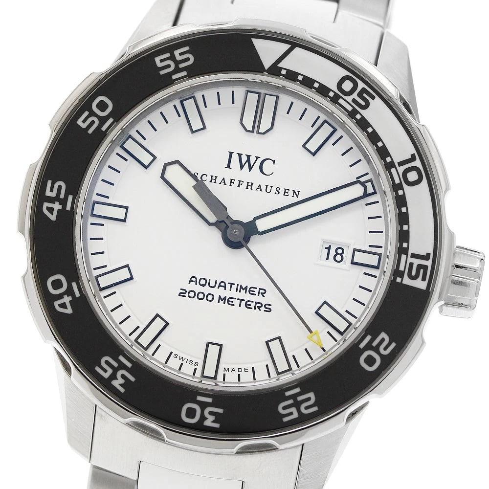 IWC SCHAFFHAUSEN AQUA TIMER WHITE AUTOMATIC WATCH: IWC SCHAFFHAUSEN Aqua timer white Automatic Watch Brand: IWC SCHAFFHAUSEN Type/Style: Wristwatch Material: Band Material Stainless Steel, Case Material Stainless Steel Color: Case Color Silver Band