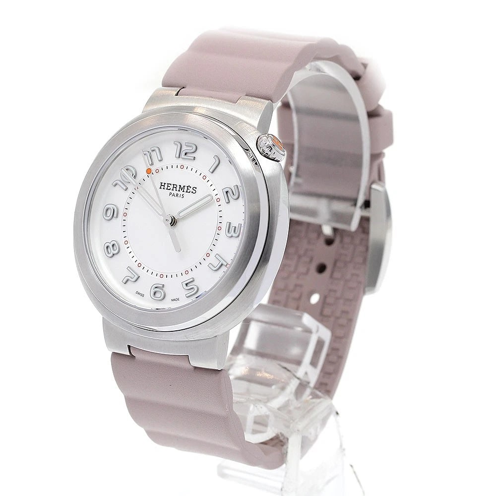 HERMES SILVER AUTOMATIC WATCH - 2